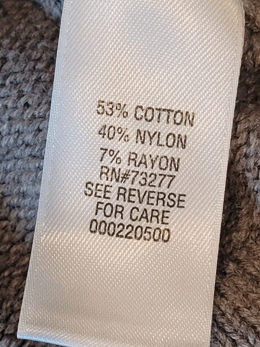 Croft & Barrow Women’s XL Gray Cable Knit V Neck Cotton Blend Sweater - Picture 5 of 8